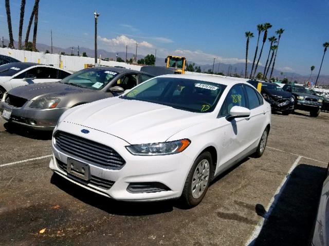 3FA6P0G77DR142656 - 2013 FORD FUSION S WHITE photo 2