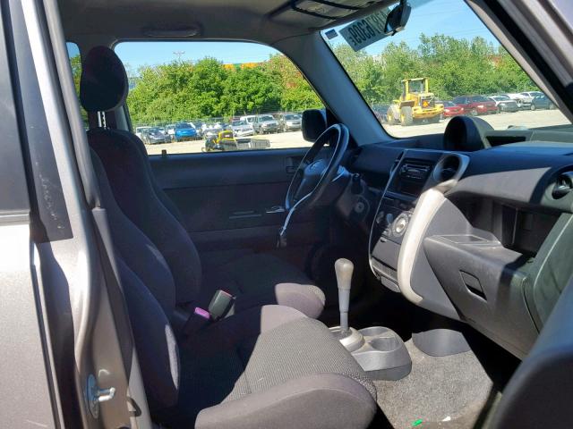 JTLKT324754007033 - 2005 TOYOTA SCION XB 银色 照片 5