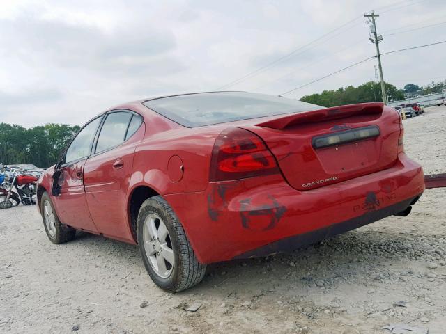 2G2WP552381111823 - 2008 PONTIAC GRAND PRIX RED photo 3