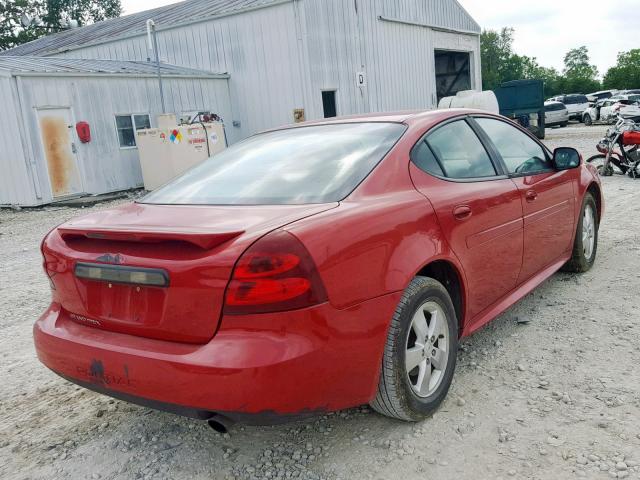 2G2WP552381111823 - 2008 PONTIAC GRAND PRIX RED photo 4