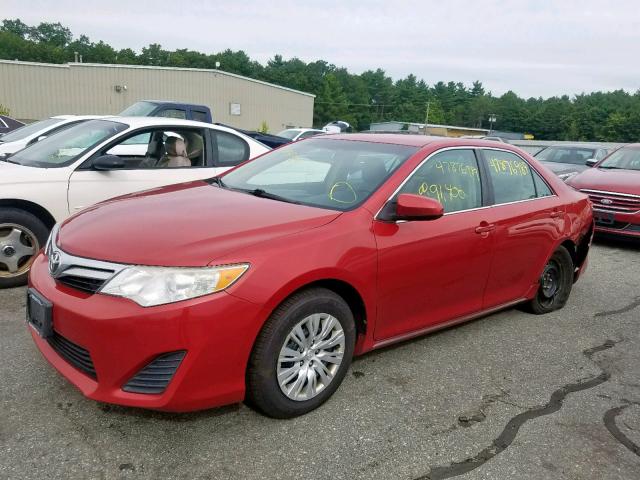 4T1BF1FK8CU548875 - 2012 TOYOTA CAMRY BASE RED photo 2