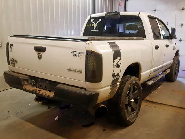 3D7KS28A48G166935 - 2008 DODGE RAM 2500 S WHITE photo 4