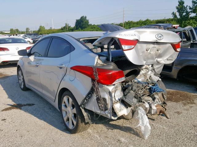 KMHDH4AE6DU504784 - 2013 HYUNDAI ELANTRA GL SILVER photo 3