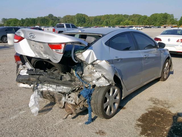 KMHDH4AE6DU504784 - 2013 HYUNDAI ELANTRA GL SILVER photo 4