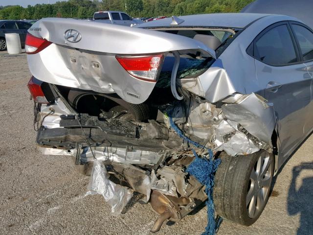 KMHDH4AE6DU504784 - 2013 HYUNDAI ELANTRA GL SILVER photo 9