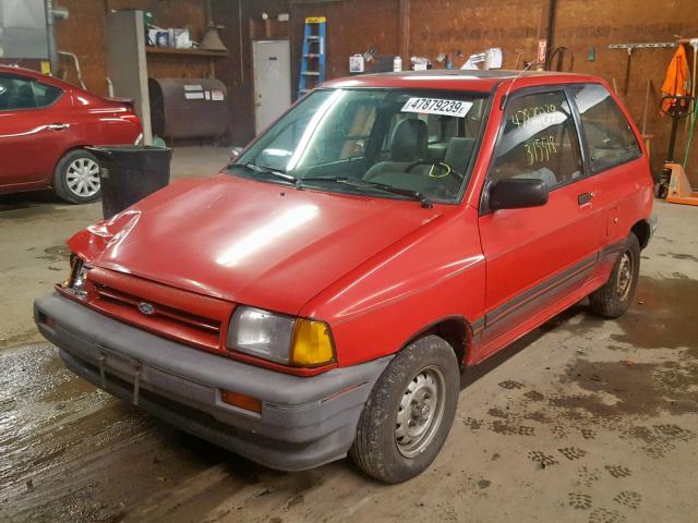 KNJBT07K8J6120728 - 1988 FORD FESTIVA LX RED photo 2