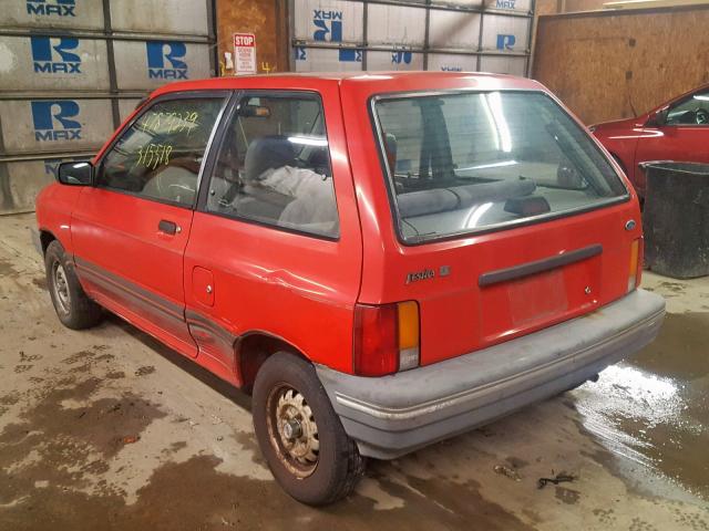 KNJBT07K8J6120728 - 1988 FORD FESTIVA LX RED photo 3