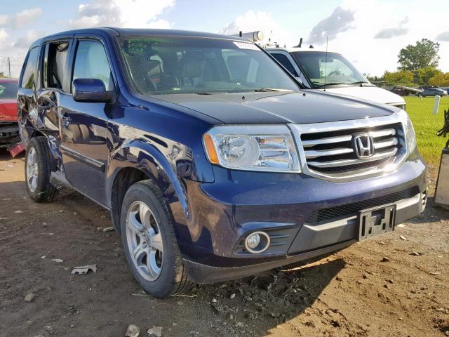 5FNYF4H73EB012095 - 2014 HONDA PILOT EXLN BLUE photo 1