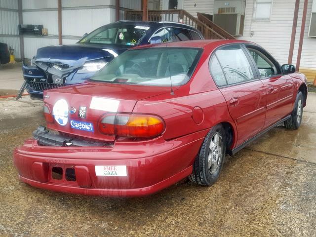 1G1ND52F64M680938 - 2004 CHEVROLET CLASSIC RED photo 4