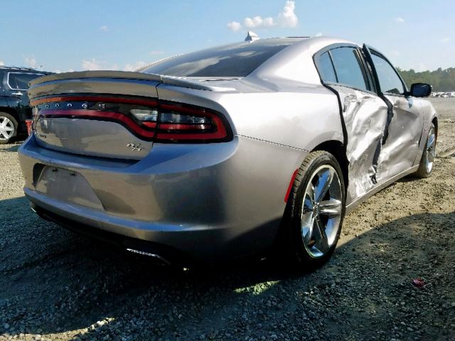 2C3CDXCT3GH355528 - 2016 DODGE CHARGER R/ SILVER photo 4