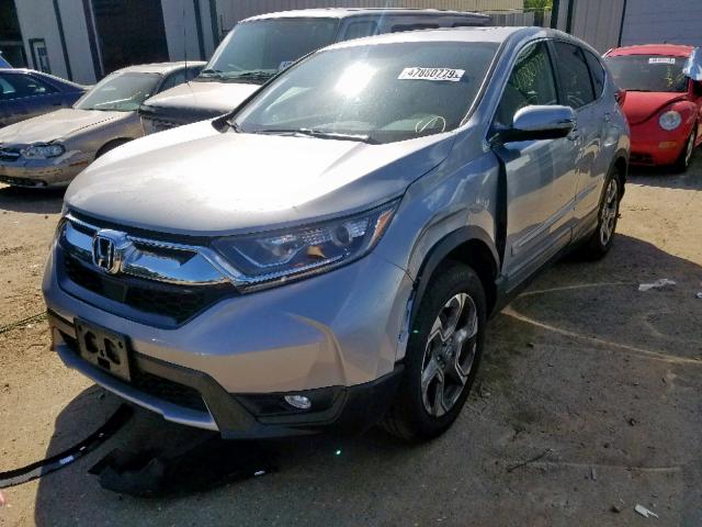 5J6RW2H88KA002453 - 2019 HONDA CR-V EXL SILVER photo 2