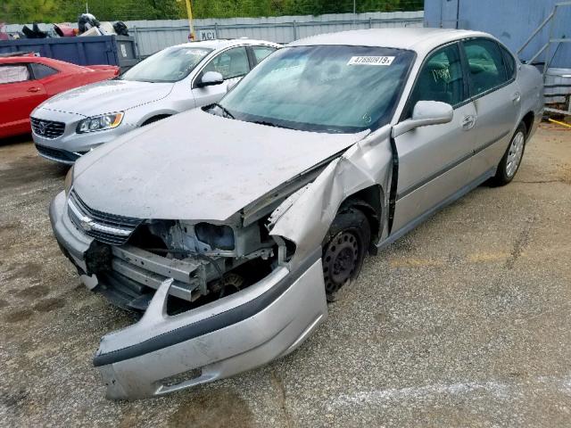 2G1WF52E759299541 - 2005 CHEVROLET IMPALA SILVER photo 2