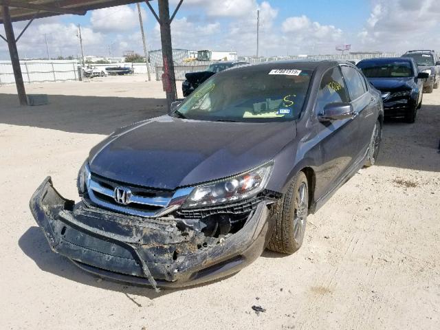 1HGCR3F81DA014699 - 2013 HONDA ACCORD EXL GRAY photo 2