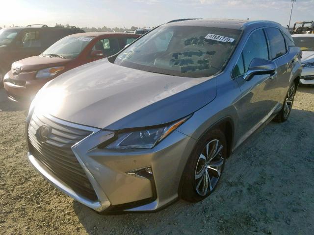 2T2BGMCA0JC025161 - 2018 LEXUS RX 450H BA GRAY photo 2