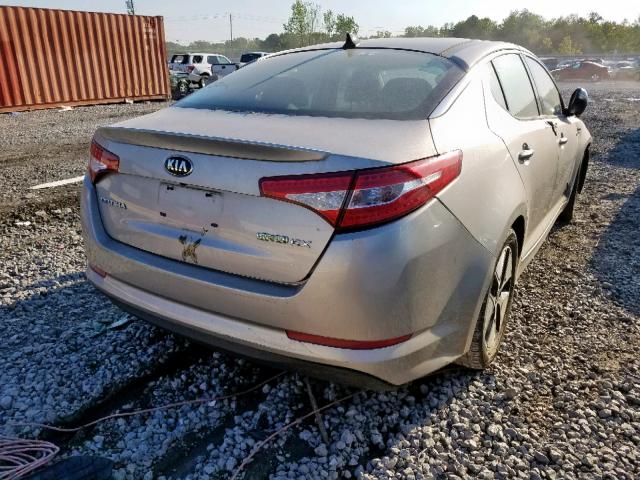 KNAGM4AD1D5038919 - 2013 KIA OPTIMA HYB SILVER photo 4