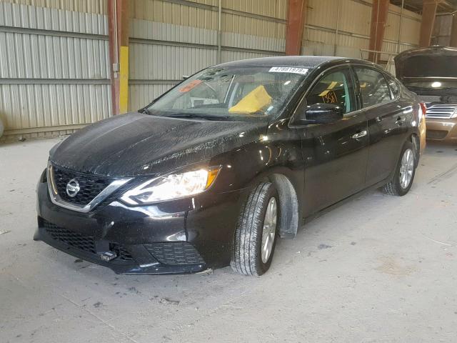 3N1AB7AP3KY244790 - 2019 NISSAN SENTRA S BLACK photo 2