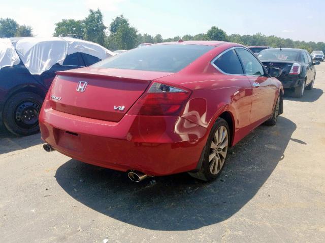 1HGCS2B80AA008974 - 2010 HONDA ACCORD EXL RED photo 4