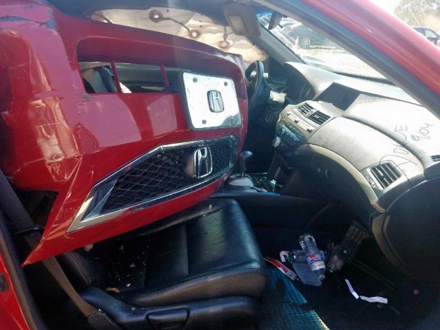 1HGCS2B80AA008974 - 2010 HONDA ACCORD EXL RED photo 5