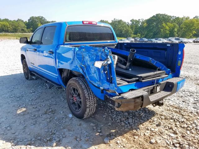 5TFDY5F10KX797013 - 2019 TOYOTA TUNDRA CRE BLUE photo 3