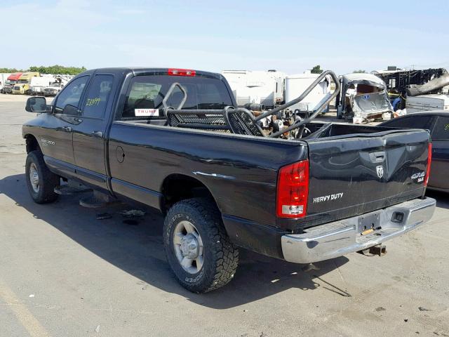 3D7KS28C15G861449 - 2005 DODGE RAM 2500 S შავი ფოტო 3