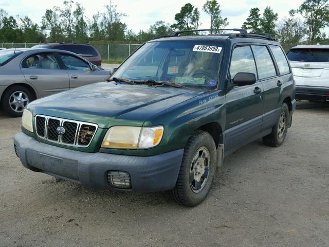 JF1SF63562H704716 - 2002 SUBARU FORESTER L GREEN photo 2