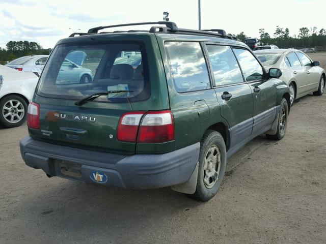 JF1SF63562H704716 - 2002 SUBARU FORESTER L GREEN photo 4