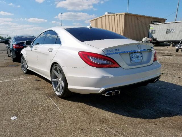 WDDLJ7EB4CA015327 - 2012 MERCEDES-BENZ CLS 63 AMG WHITE photo 3