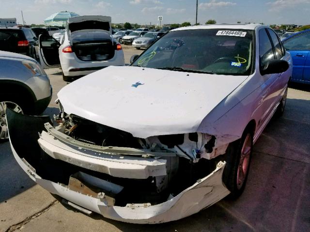 3N1AB51A32L728147 - 2002 NISSAN SENTRA SE- WHITE photo 2