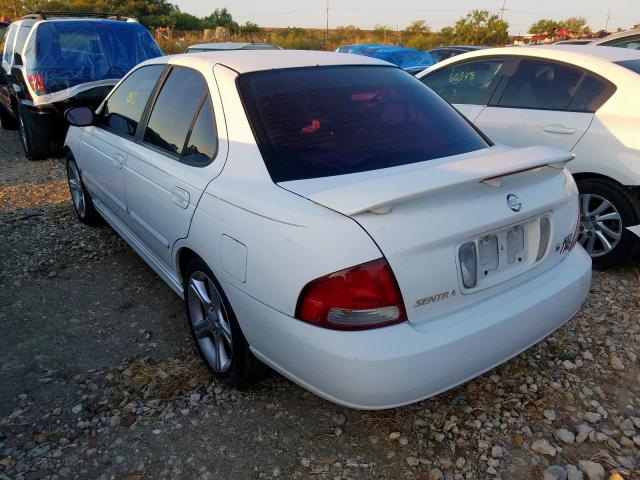 3N1AB51A32L728147 - 2002 NISSAN SENTRA SE- WHITE photo 3