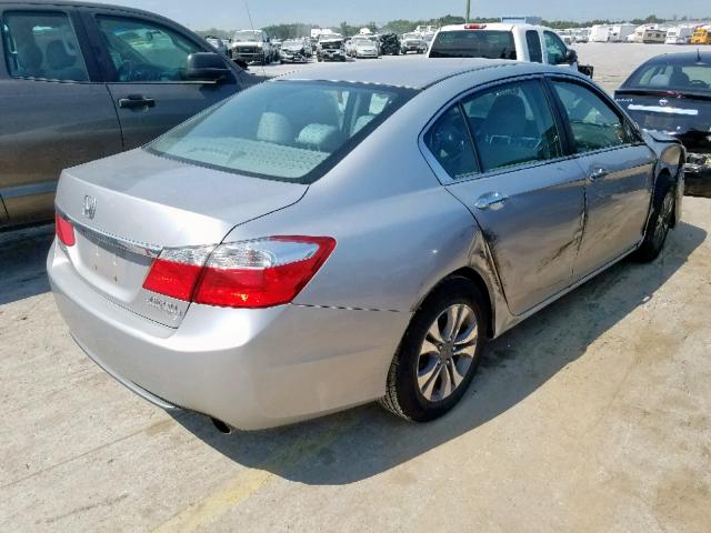 1HGCR2F30EA120206 - 2014 HONDA ACCORD LX SILVER photo 4