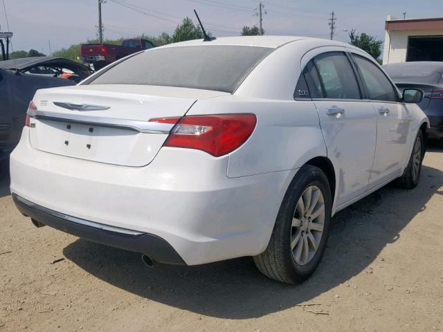 1C3CCBCGXDN559738 - 2013 CHRYSLER 200 LIMITE WHITE photo 4