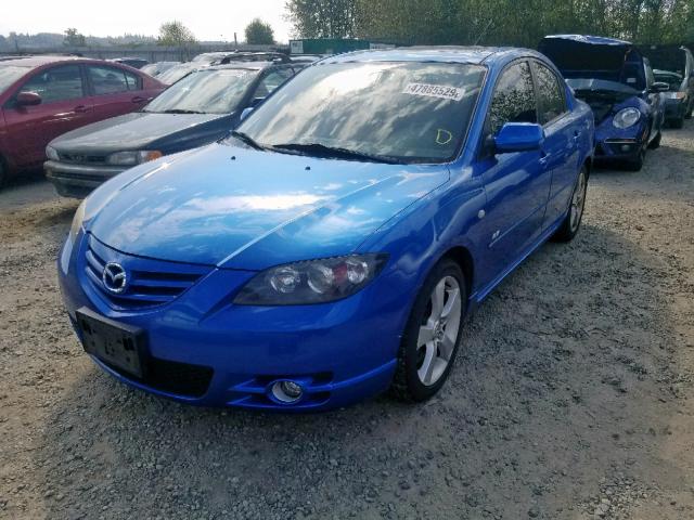 JM1BK323X51301453 - 2005 MAZDA 3 S BLUE photo 2