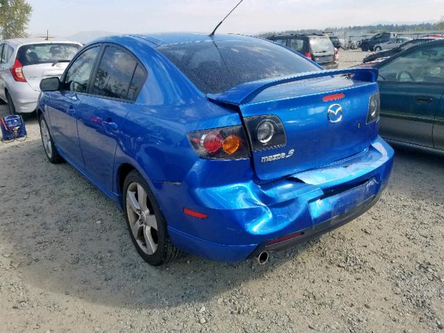 JM1BK323X51301453 - 2005 MAZDA 3 S BLUE photo 3