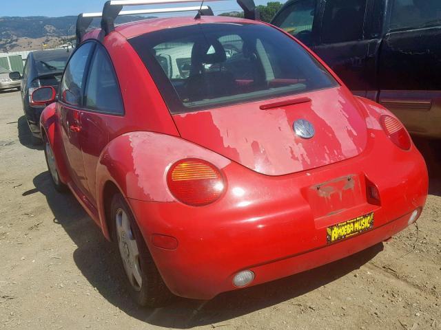 3VWCK21C21M438316 - 2001 VOLKSWAGEN NEW BEETLE Qırmızı foto 3
