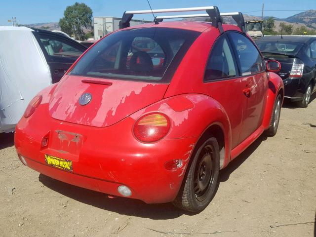 3VWCK21C21M438316 - 2001 VOLKSWAGEN NEW BEETLE Qırmızı foto 4