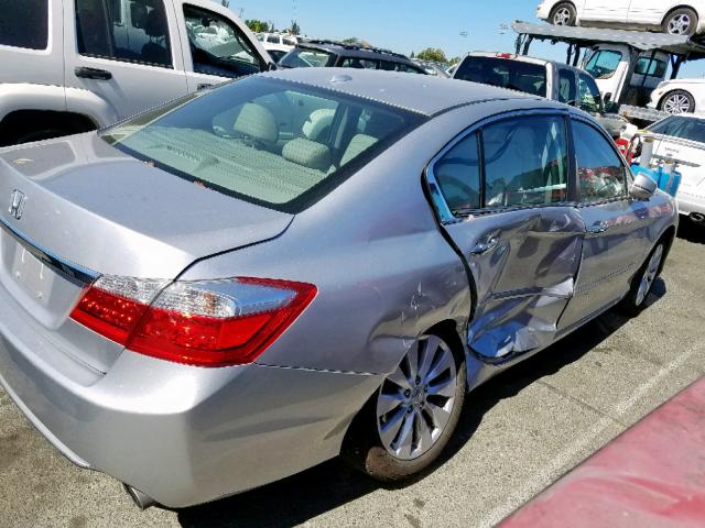 1HGCR2F87EA072120 - 2014 HONDA ACCORD EXL SILVER photo 4