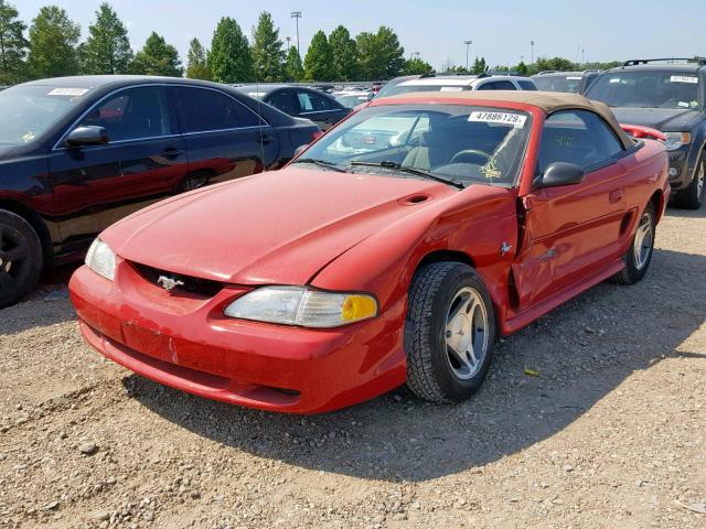 1FAFP444XWF198334 - 1998 FORD MUSTANG RED photo 2