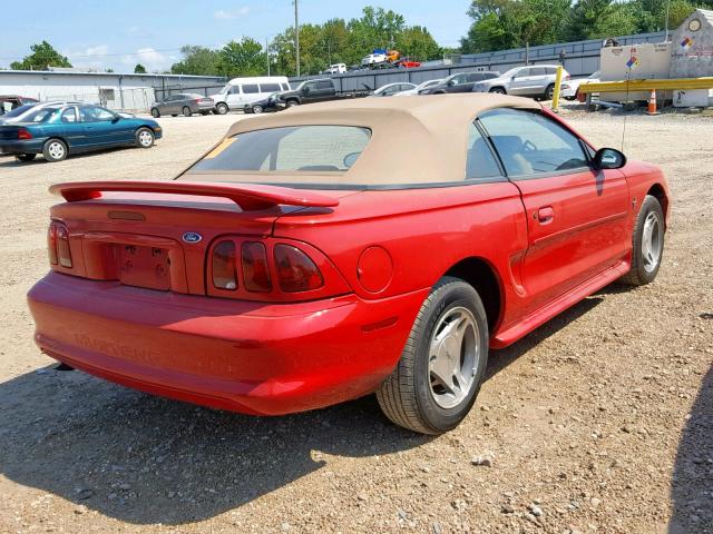 1FAFP444XWF198334 - 1998 FORD MUSTANG RED photo 4