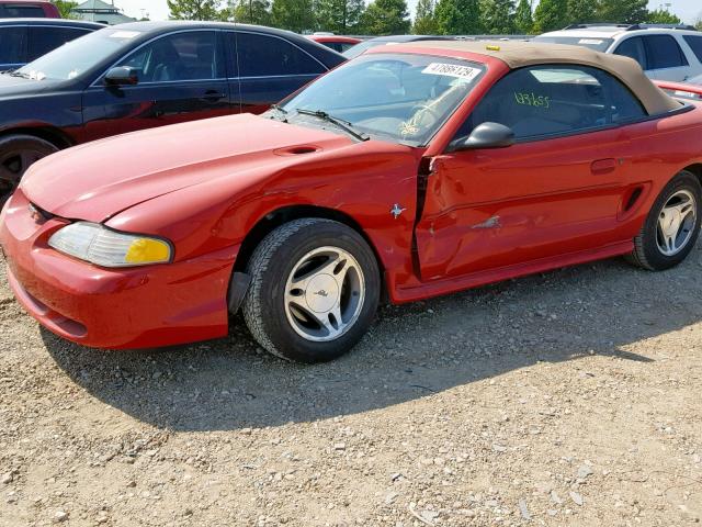 1FAFP444XWF198334 - 1998 FORD MUSTANG RED photo 9