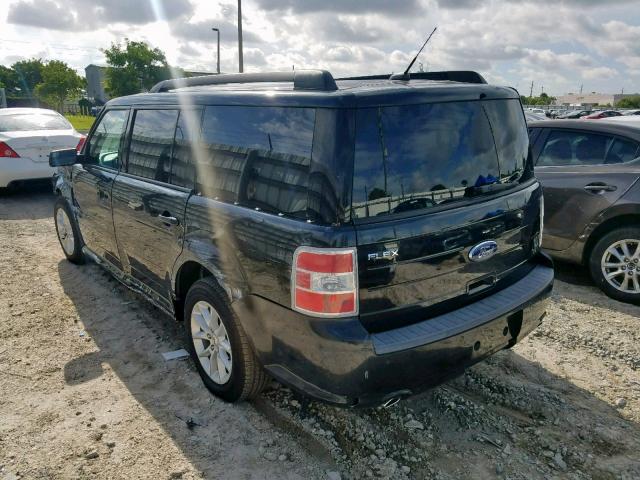 2FMGK5B85EBD11725 - 2014 FORD FLEX SE BLACK photo 3