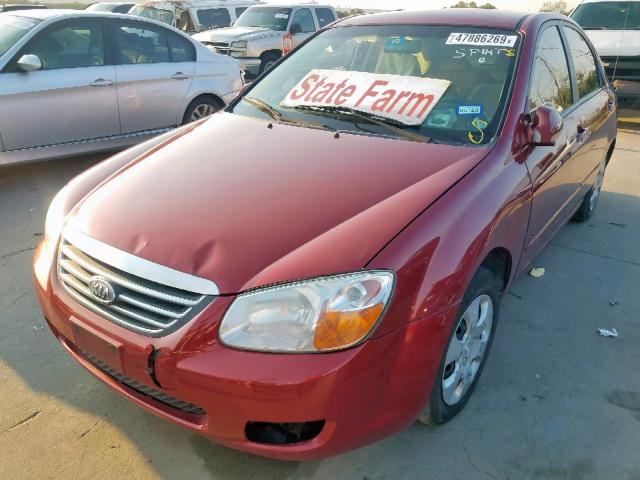 KNAFE121085567862 - 2008 KIA SPECTRA EX RED photo 2