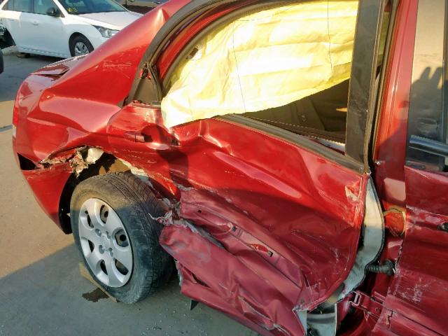 KNAFE121085567862 - 2008 KIA SPECTRA EX RED photo 9