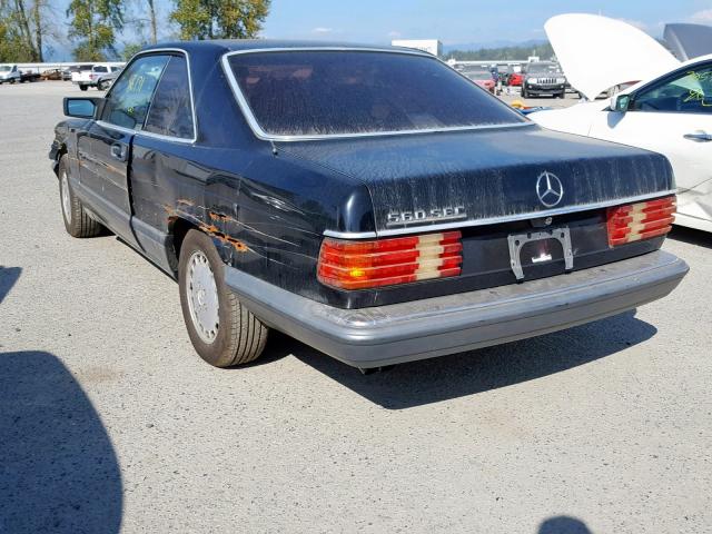 WDBCA45E8MA606649 - 1991 MERCEDES-BENZ 560 SEC BLACK photo 3