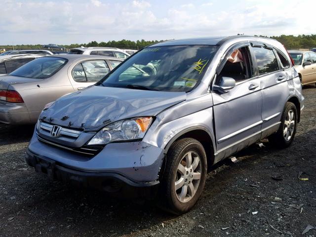 JHLRE48728C052969 - 2008 HONDA CR-V EXL BLUE photo 2