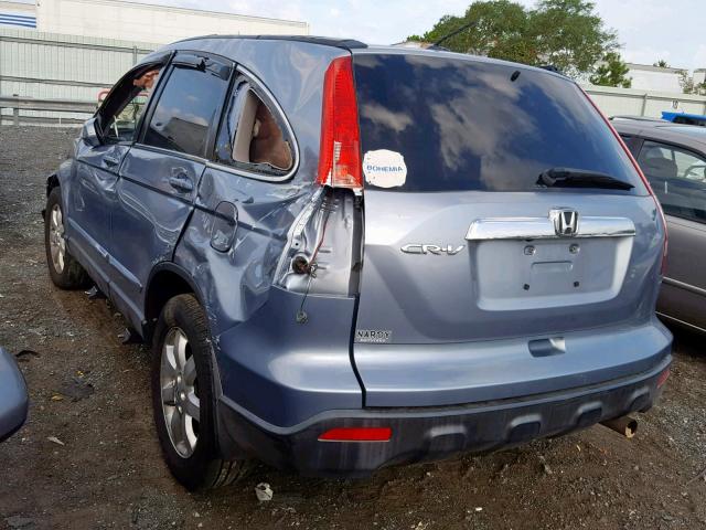 JHLRE48728C052969 - 2008 HONDA CR-V EXL BLUE photo 3