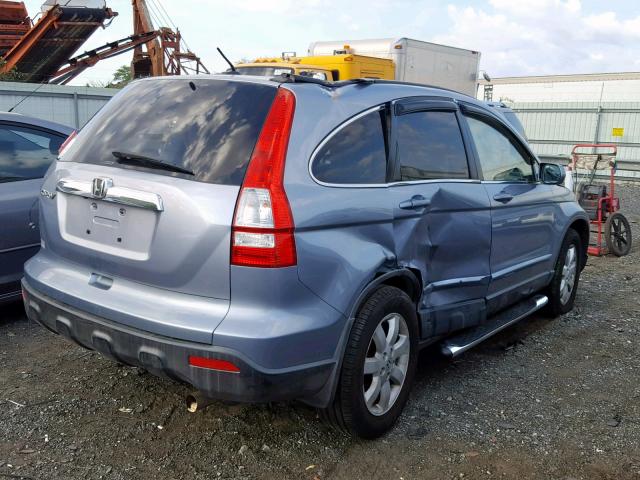 JHLRE48728C052969 - 2008 HONDA CR-V EXL BLUE photo 4