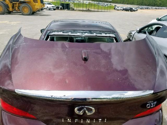 JN1CV6FE9AM351801 - 2010 INFINITI G37 BASE PURPLE photo 9