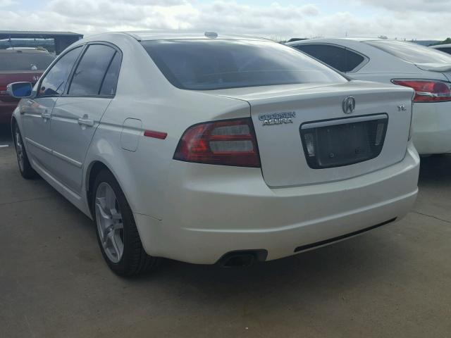 19UUA66238A006845 - 2008 ACURA TL WHITE photo 3