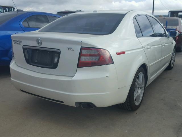 19UUA66238A006845 - 2008 ACURA TL WHITE photo 4