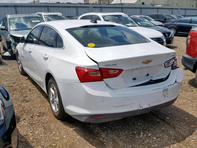 1G1ZB5ST1GF293722 - 2016 CHEVROLET MALIBU LS WHITE photo 3